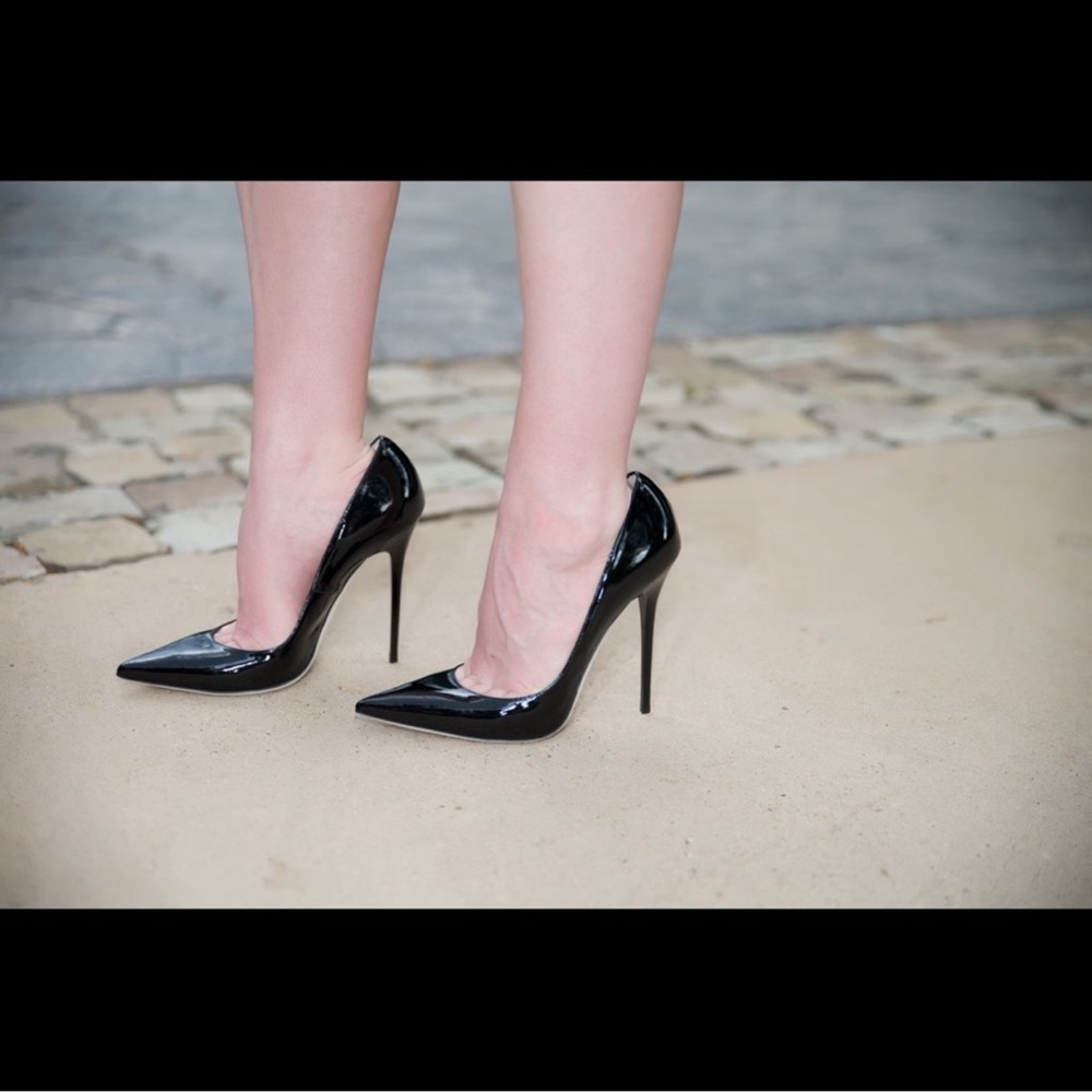 Jimmy Choo Anouk Patent Pumps Black 39.5